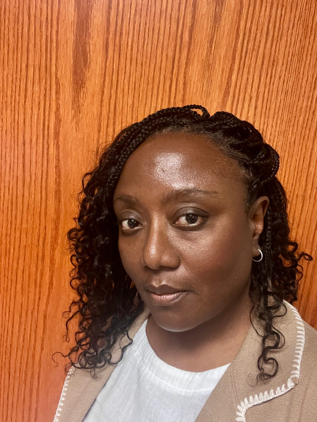 Customer photo review of Crochet Boho Box Braids with Human Hair Curls