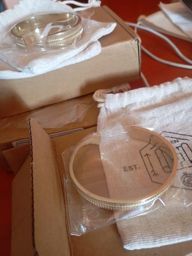 Customer photo review of "Victory Moment" Adjustable Navajo-Pattern Indian White Copper Bangle