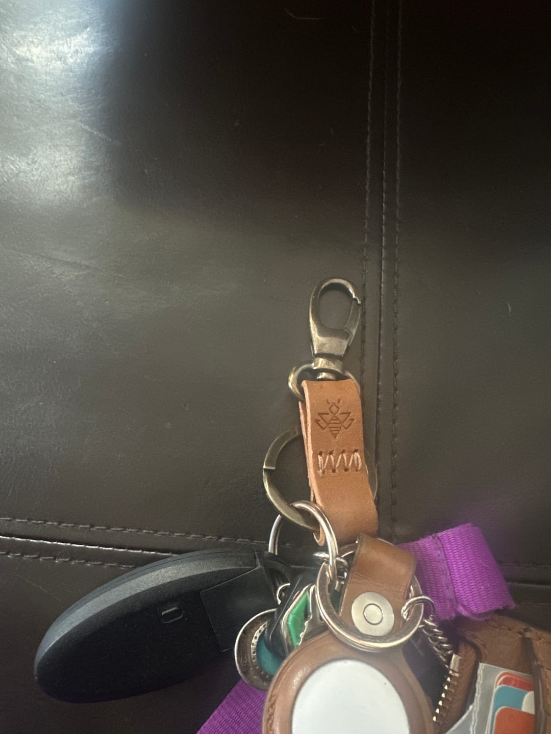 Customer photo review of Honey Keychain