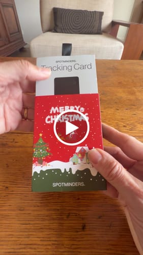 Customer video review of SPOTMINDERS. Tracking Card