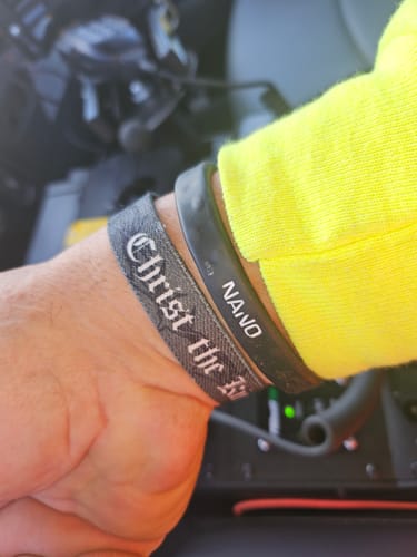 Customer photo review of Daily Bible Verse Wristband