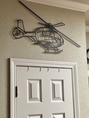 Customer photo review of H135T3 Angle Silhouette Metal Wall Art