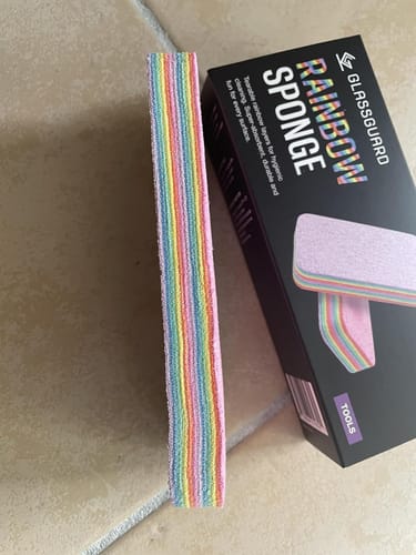 Customer photo review of GLASSGUARD® Rainbow Sponge 2 Pack