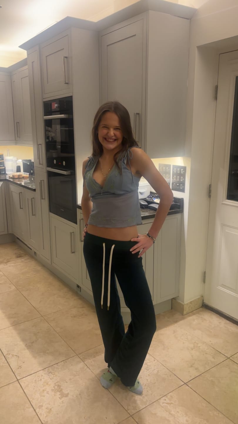 Customer photo review of Allegra Campus Collection By Caitlin - Forest Green/Ivory Jogger