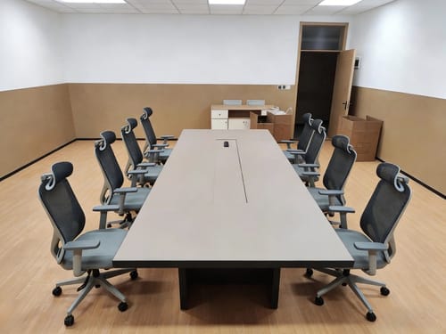 Customer photo review of Refined Spacious Conference Table with Power Outlet for Offices
