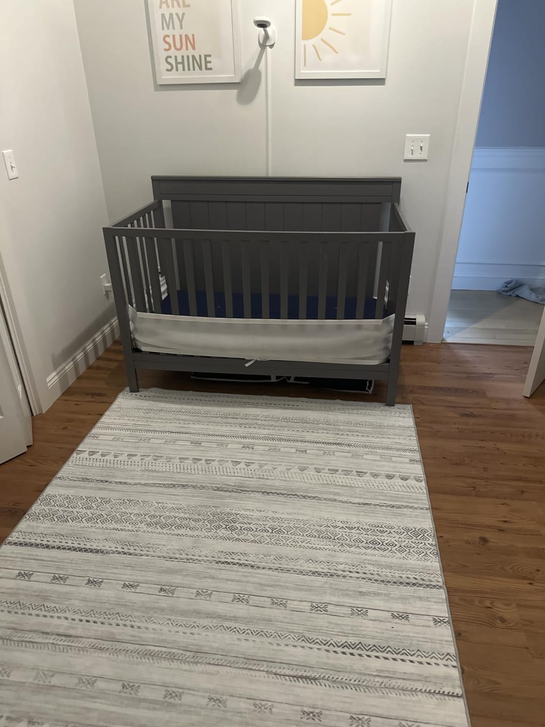 Customer photo review of Nebula Washable Area Rug - Gray/White