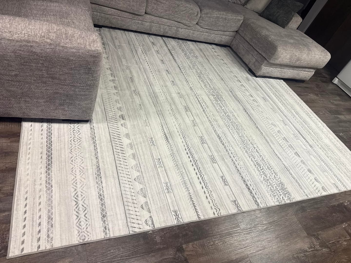 Customer photo review of Nebula Washable Area Rug - Gray/White