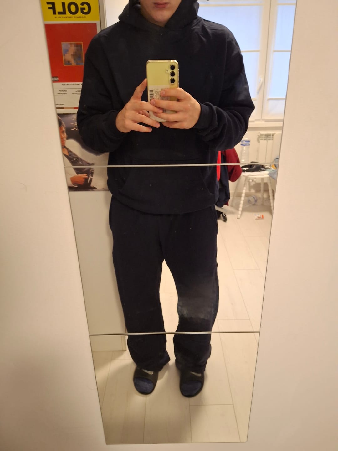 Customer photo review of Sweatpants Wide Fit Blanks 330GSM Night Blue