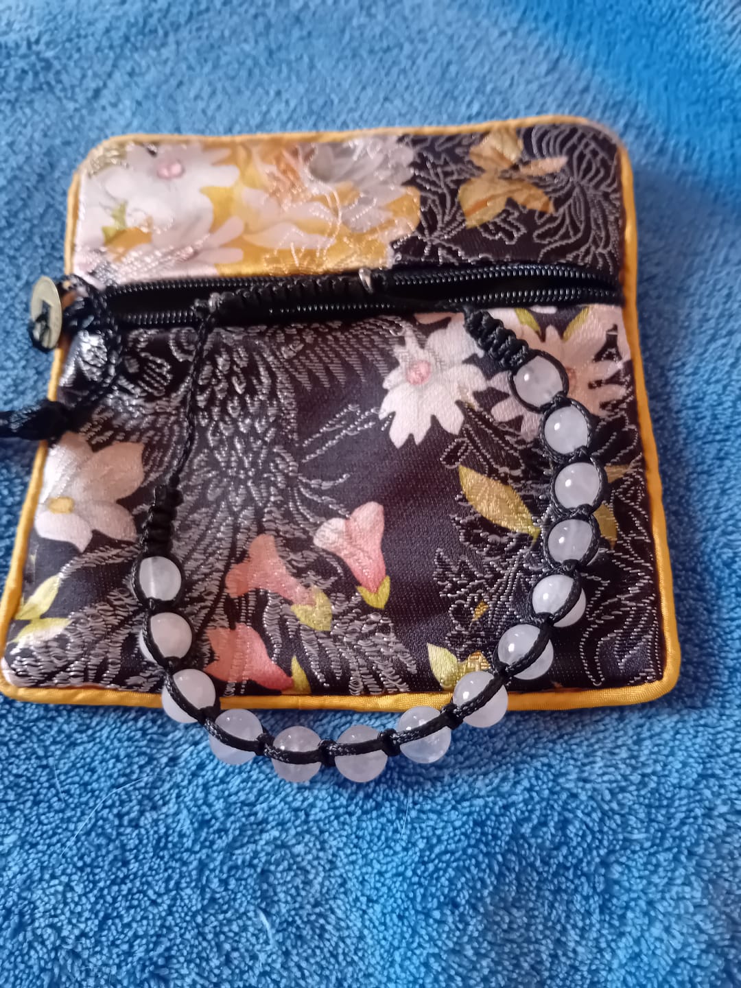 Customer photo review of Tibetan Style Tamashii Bracelet – Rose Quartz for Self-Love and Calm