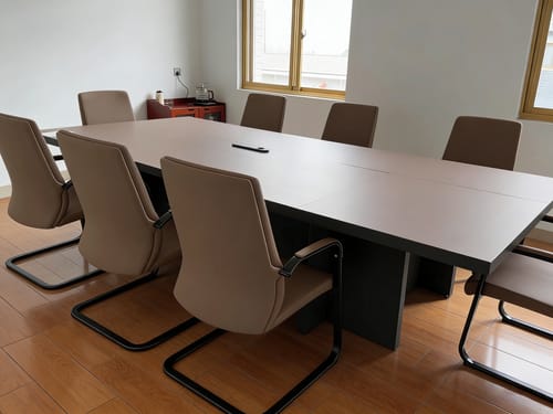 Customer photo review of Refined Spacious Conference Table with Power Outlet for Offices
