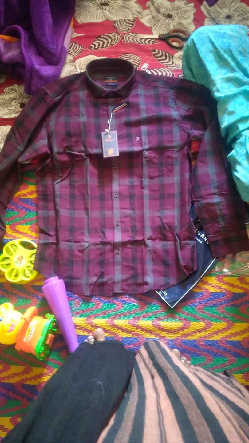 Customer photo review of Burgundy Red Checks - Full-Stain Proof