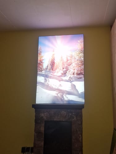 Customer photo review of Canvalight® Leuchtbild | Verschneiter Wald | Hochformat