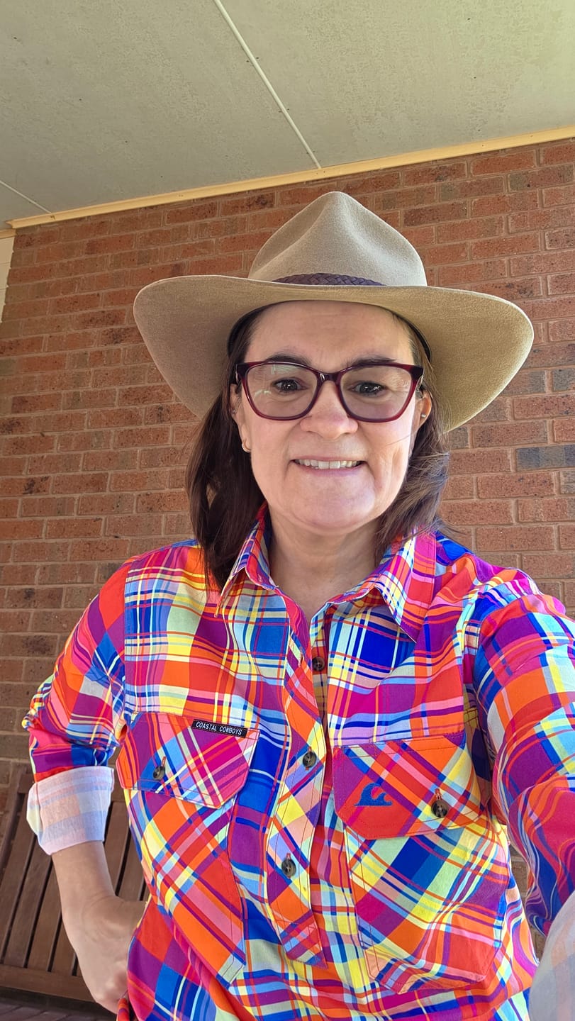 Customer photo review of Checkmate Women's Half Button Workshirt