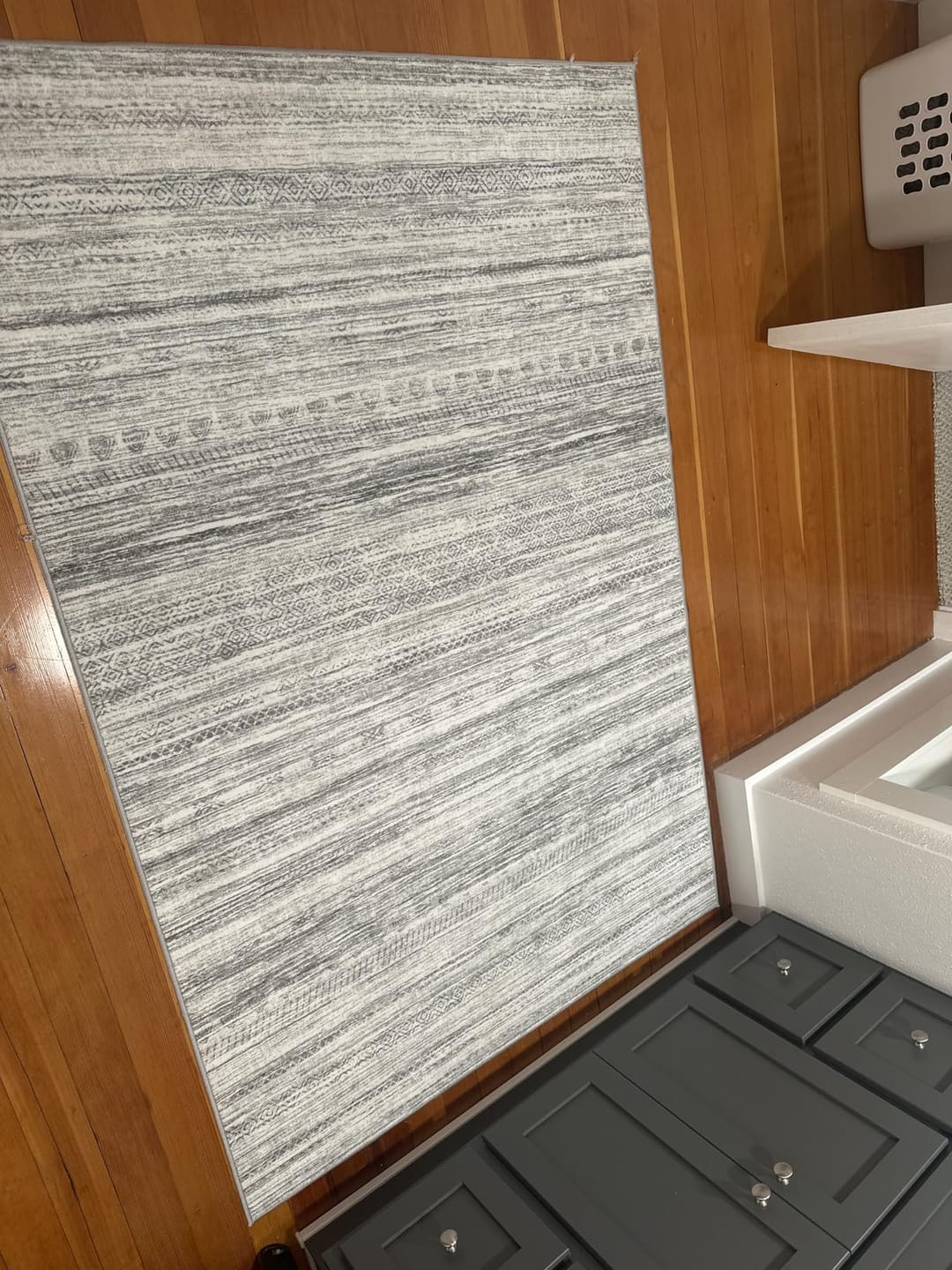 Customer photo review of Nebula Washable Area Rug - Gray/White