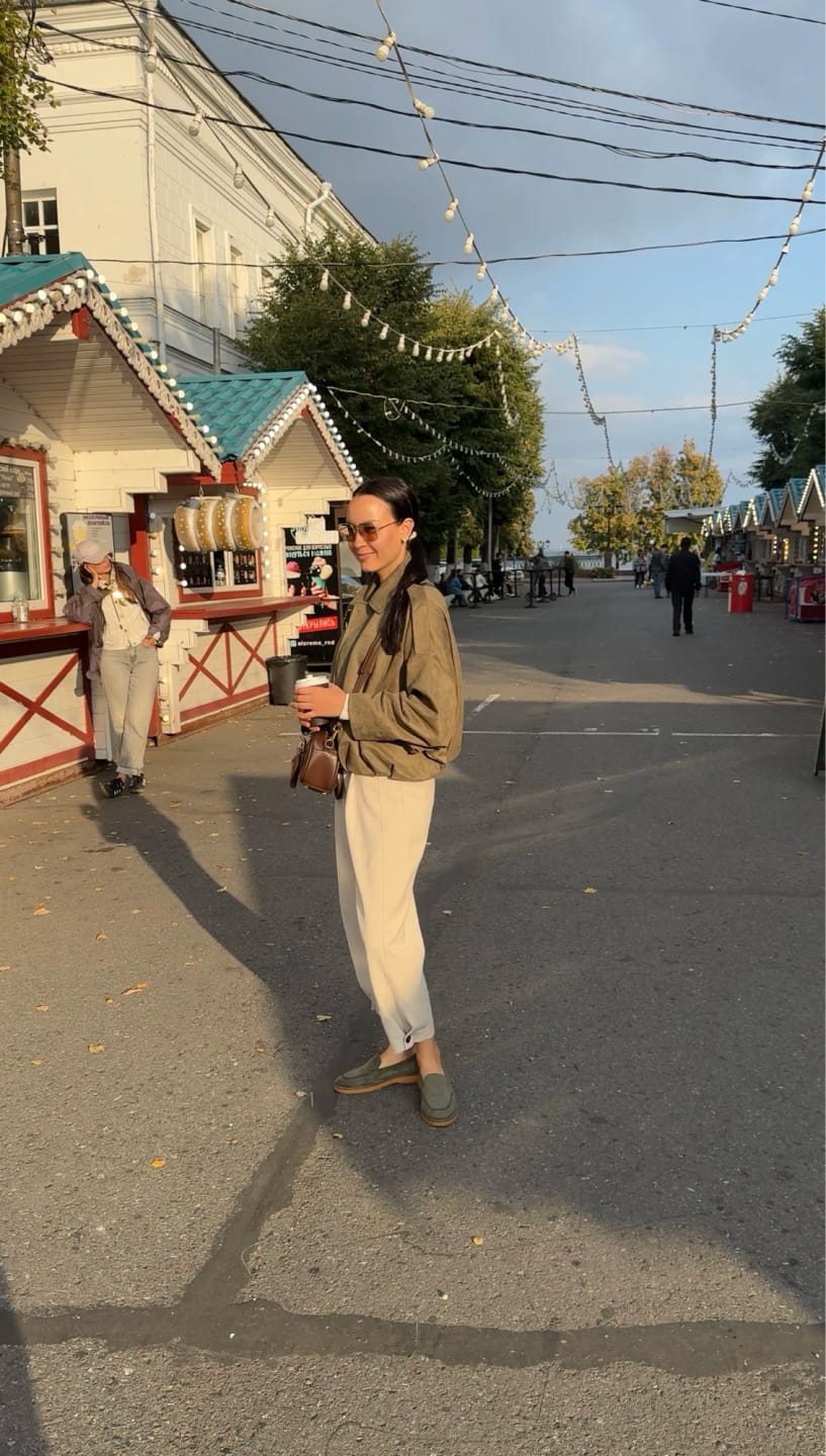 Customer photo review of Zelda Suede Bomber Jacket