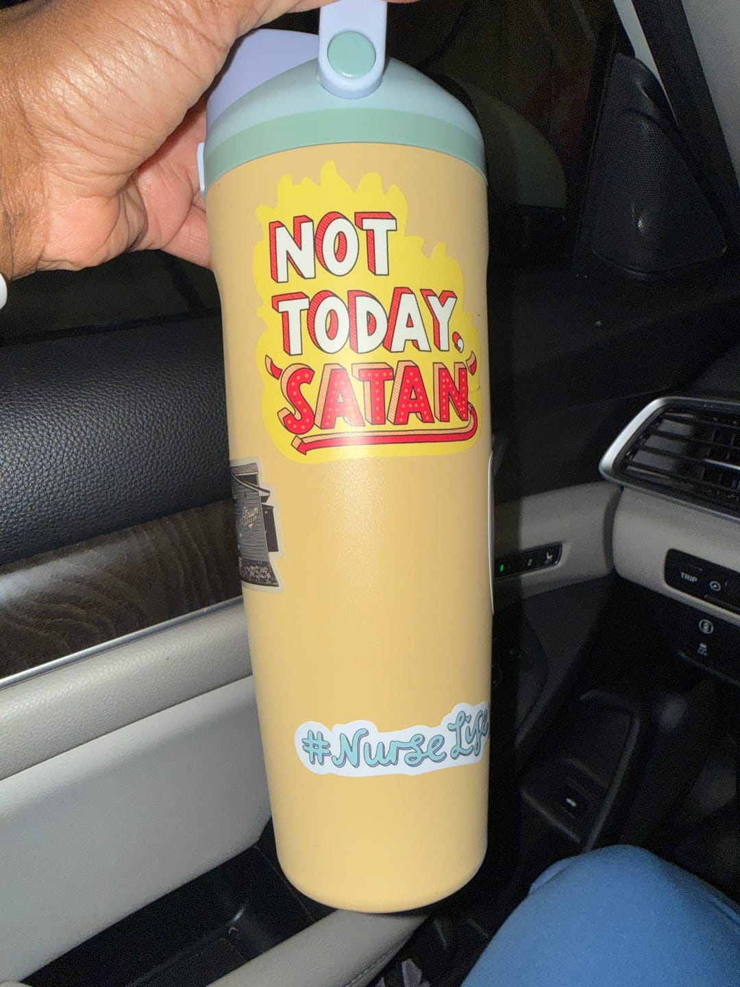 Customer photo review of That's The Tea Sis Sticker - Pink
