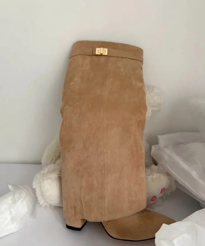 Customer photo review of Odelie Suede Boots