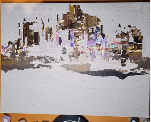 Customer photo review of Custom Landscape Paint By Numbers