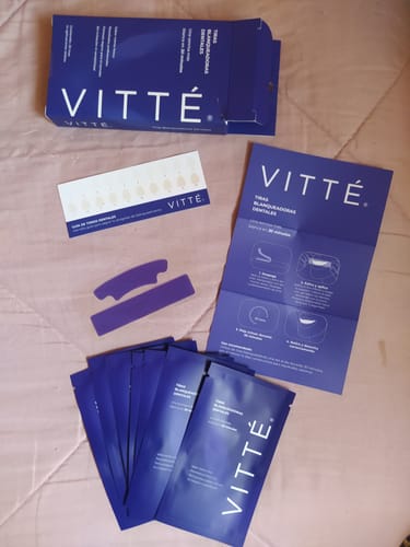 Customer photo review of Tiras Blanqueadoras VITTÉ Pack 14 días