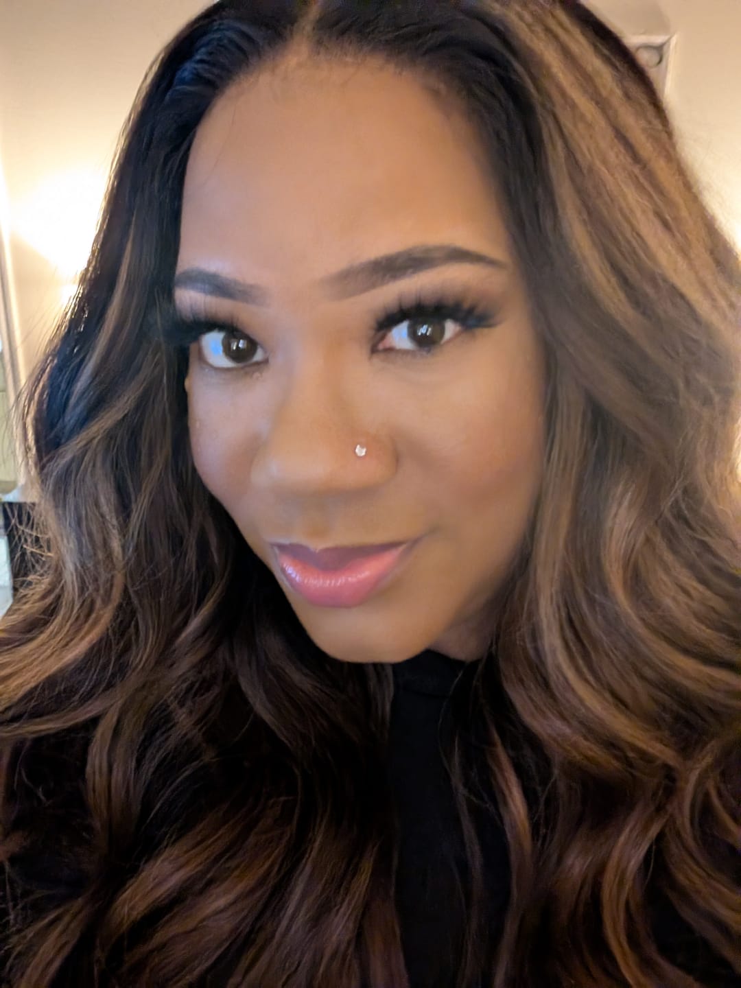 Customer photo review of Outre Perfect Hairline Glueless 13X6 HD Lace Front Wig - MONIECE