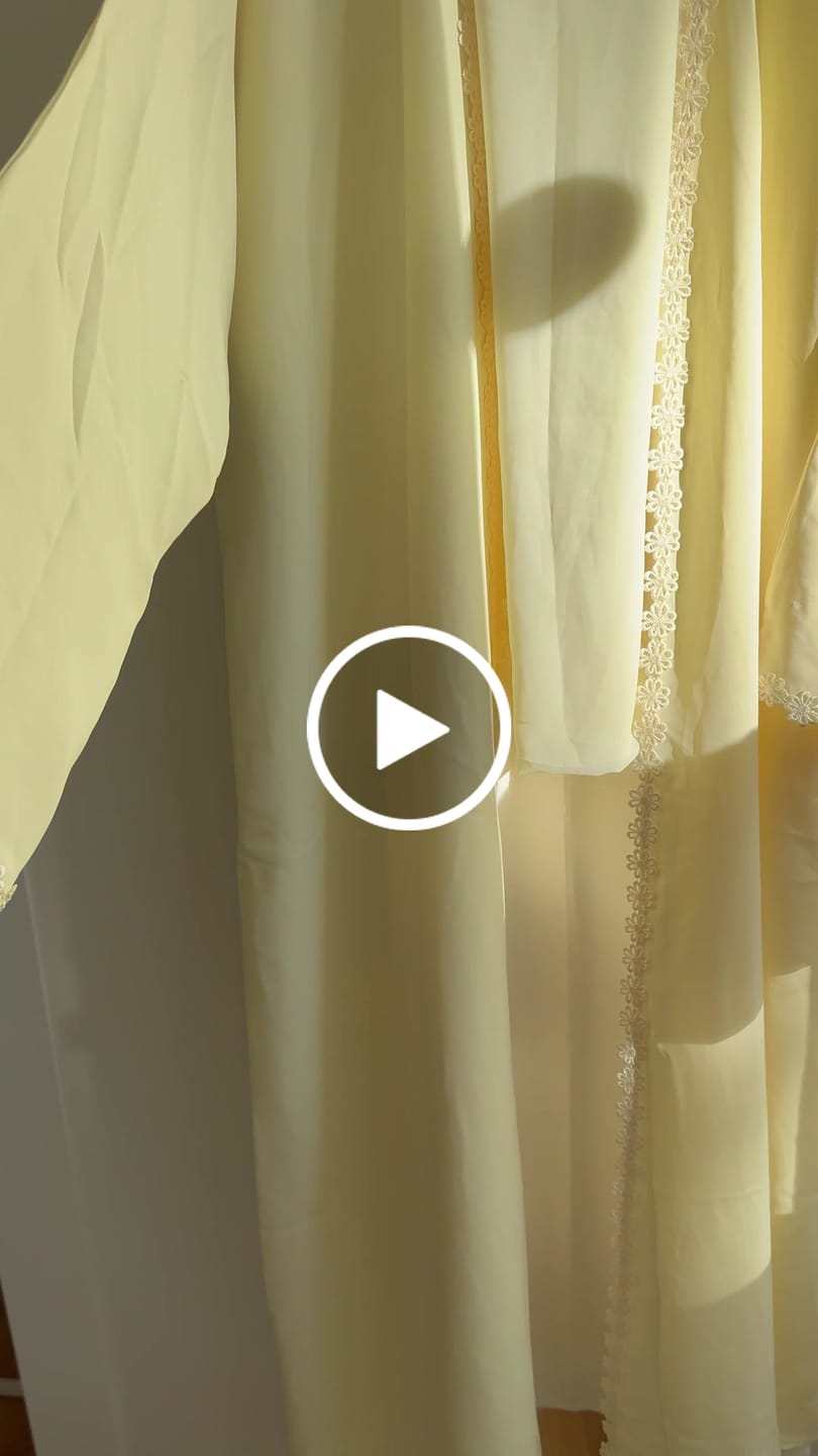 Customer video review of Lace Flower Abaya in Butter