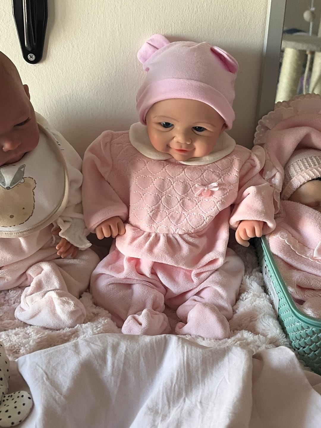 Customer photo review of Bambola reborn 44cm che sorride 100% silicone morbido - YANE