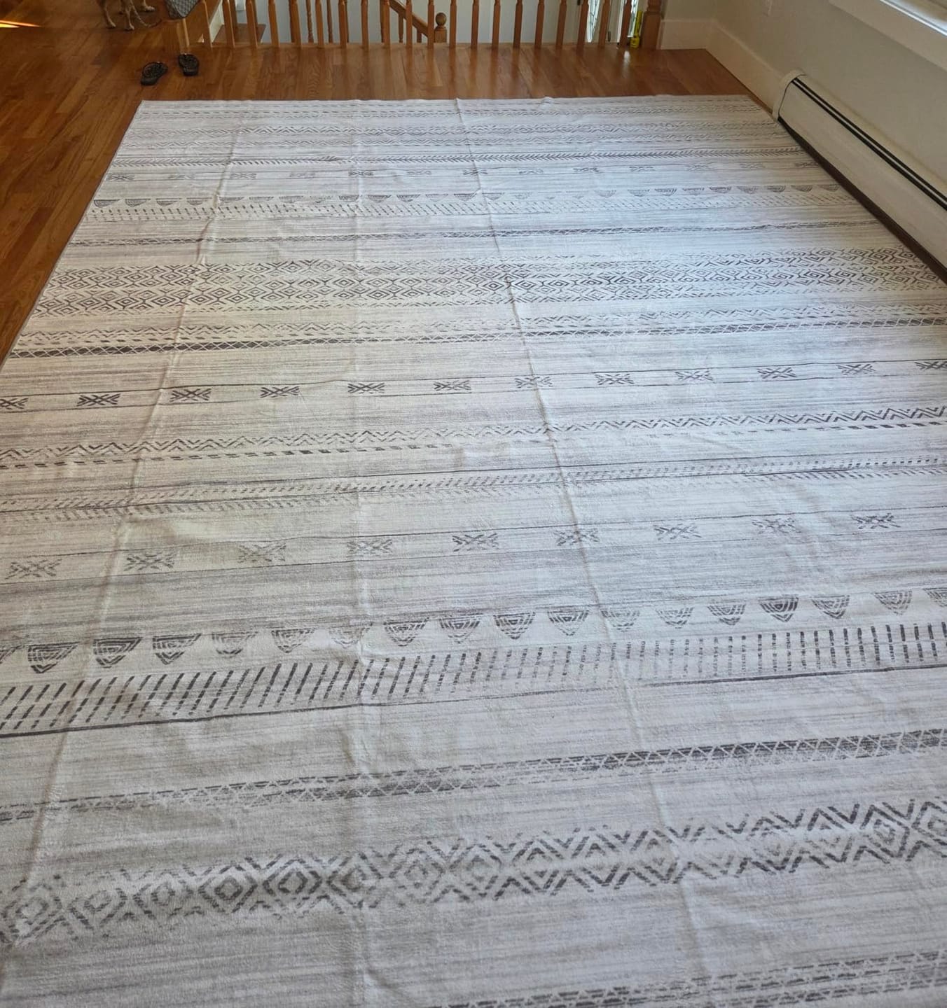 Customer photo review of Nebula Washable Area Rug - Brown/White