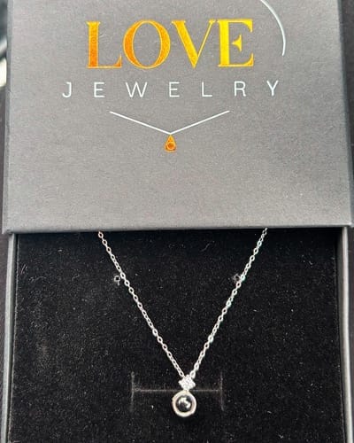 Customer photo review of Forever In My Heart Projection Necklace
