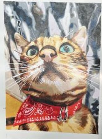 Customer photo review of Custom Pet Paint By Numbers