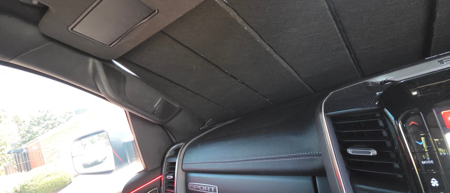 Customer photo review of Sharkskin Sunshade for Dodge RAM 1500 (2019–2024)