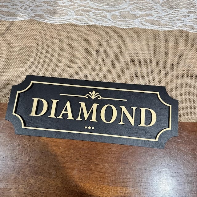 Customer photo review of Personalized Horse Stall Name Plate – Gold on Black Layered Wood Sign (Single Name)