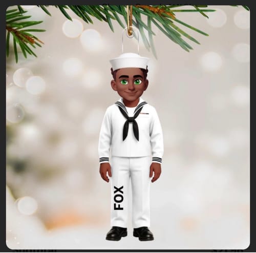 Customer photo review of Military Action Figure - Personalized Acrylic Ornament