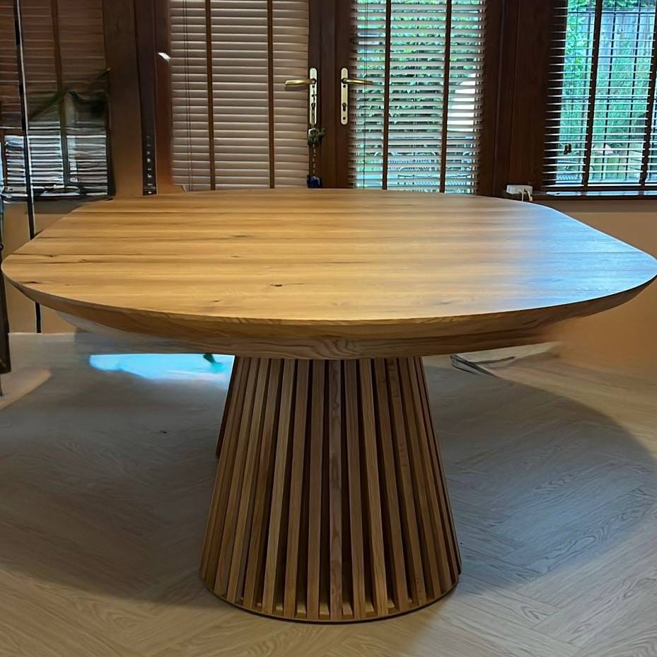 Customer photo review of Vivien Extendable Round Oak Dining Table