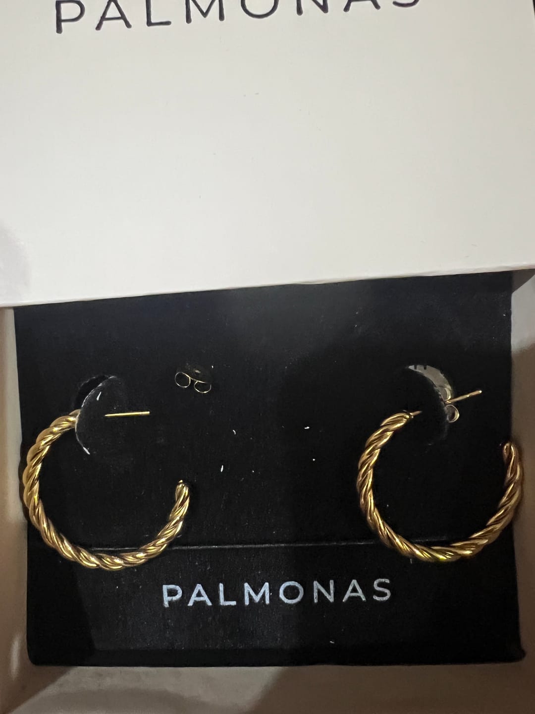 Customer photo review of Spiral Arc Earrings