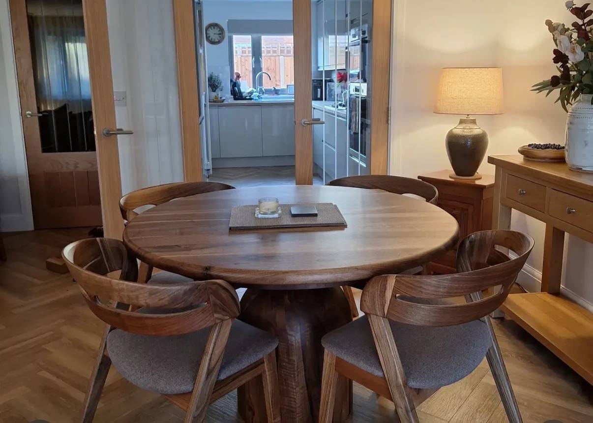 Customer photo review of Creo Walnut Dining Chair