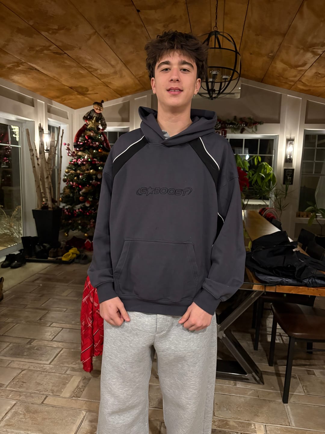 Customer photo review of Core Line Hoodie - Grey