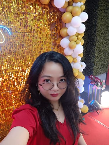 Customer photo review of Gilded Rings Layered Necklace