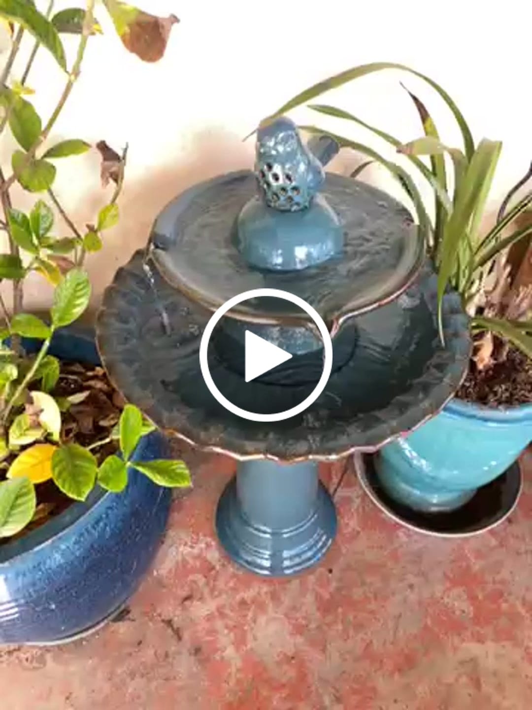 Customer video review of Maisy Ceramic Bird Bath Fountain - 2 Colours