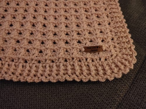 Customer photo review of Kunstleder Labels mit eigenem Schriftzug, verschiedene Farben