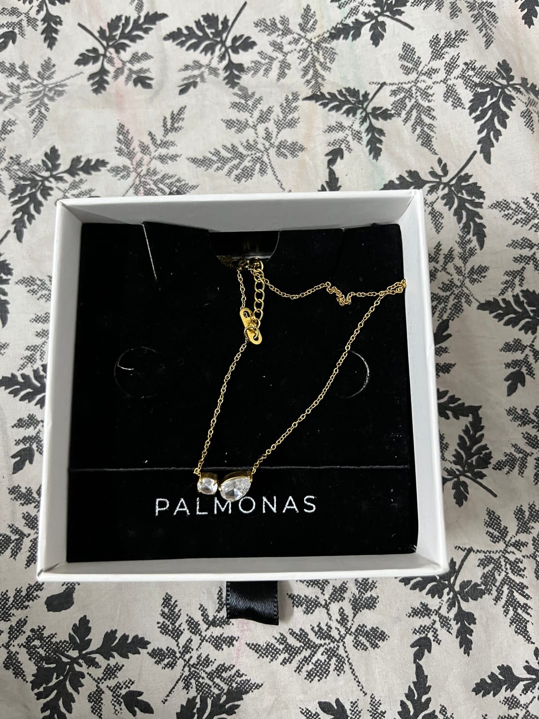 Customer photo review of Double Drop Delicacy Gold Chain Necklace