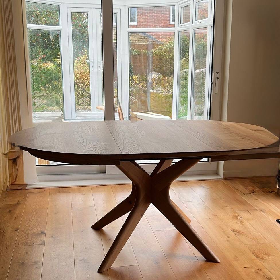 Customer photo review of Bibi Extendable Round Walnut Dining Table
