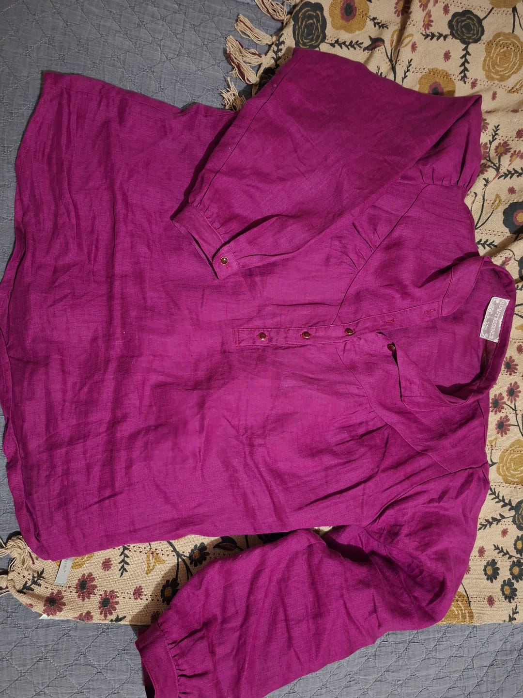Customer photo review of Blouse Thémis - lin bougainvillier