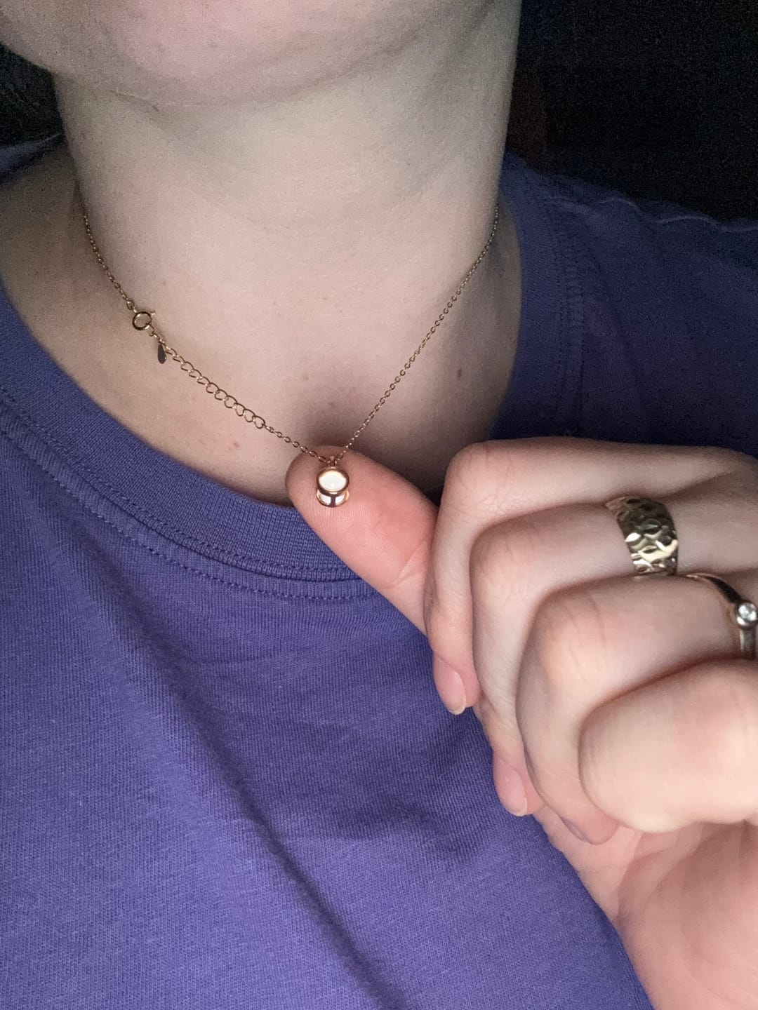 Customer photo review of Personalisierte Kreis Halskette mit Foto