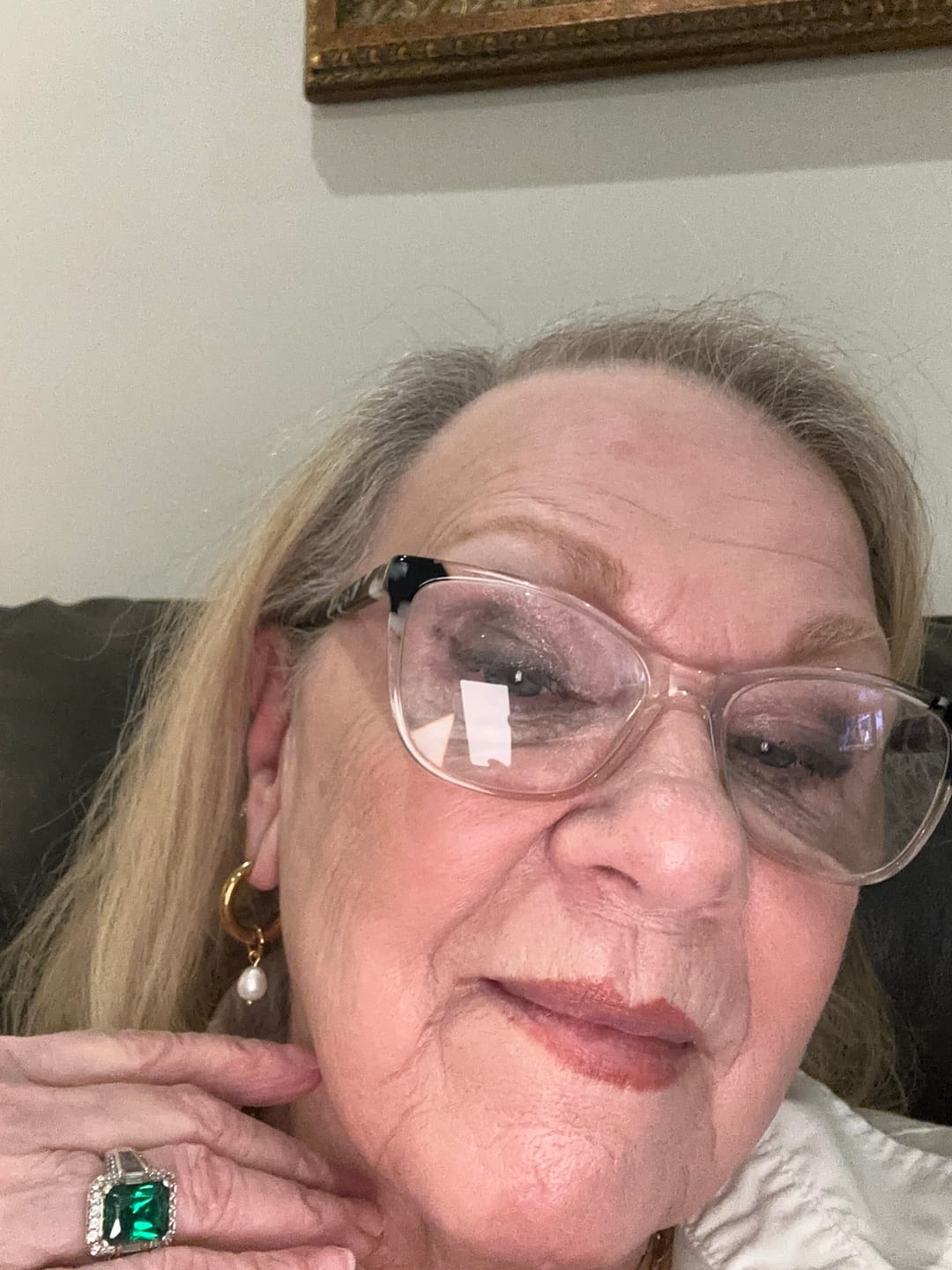 Customer photo review of Bethany Pearl Drop Hoop (Bundle)
