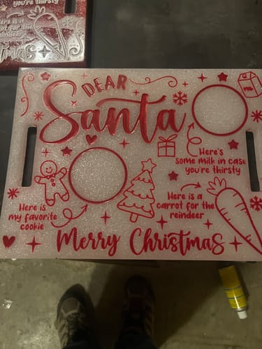 Customer photo review of 16x12x7/8" Limited Edition Santa Snacks Tray Christmas Silicone Mold