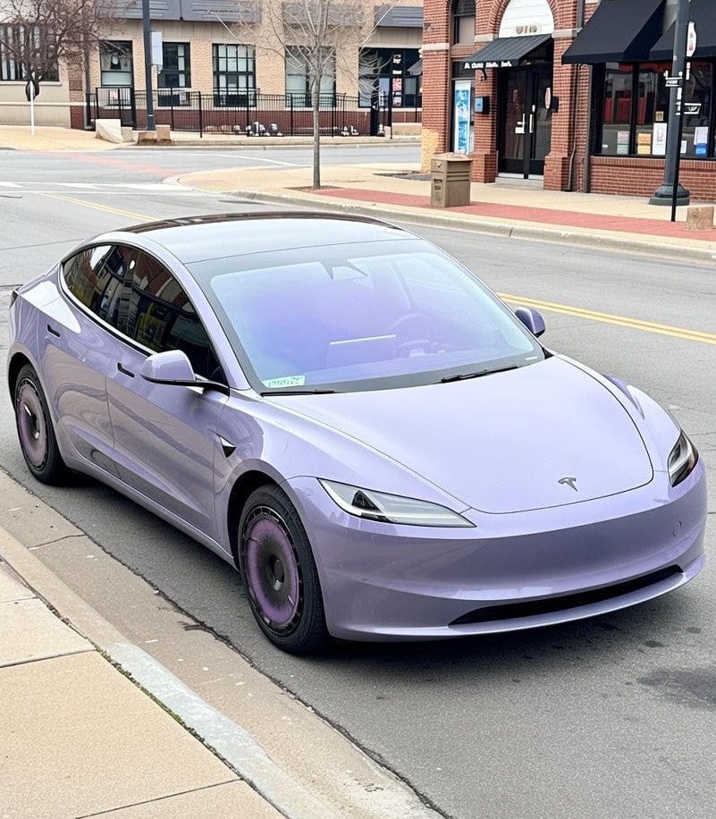 Customer photo review of EVAAM® Stylish Fully Wrapped Wheel Hubcap For Tesla Model 3/Y (4 PCS)