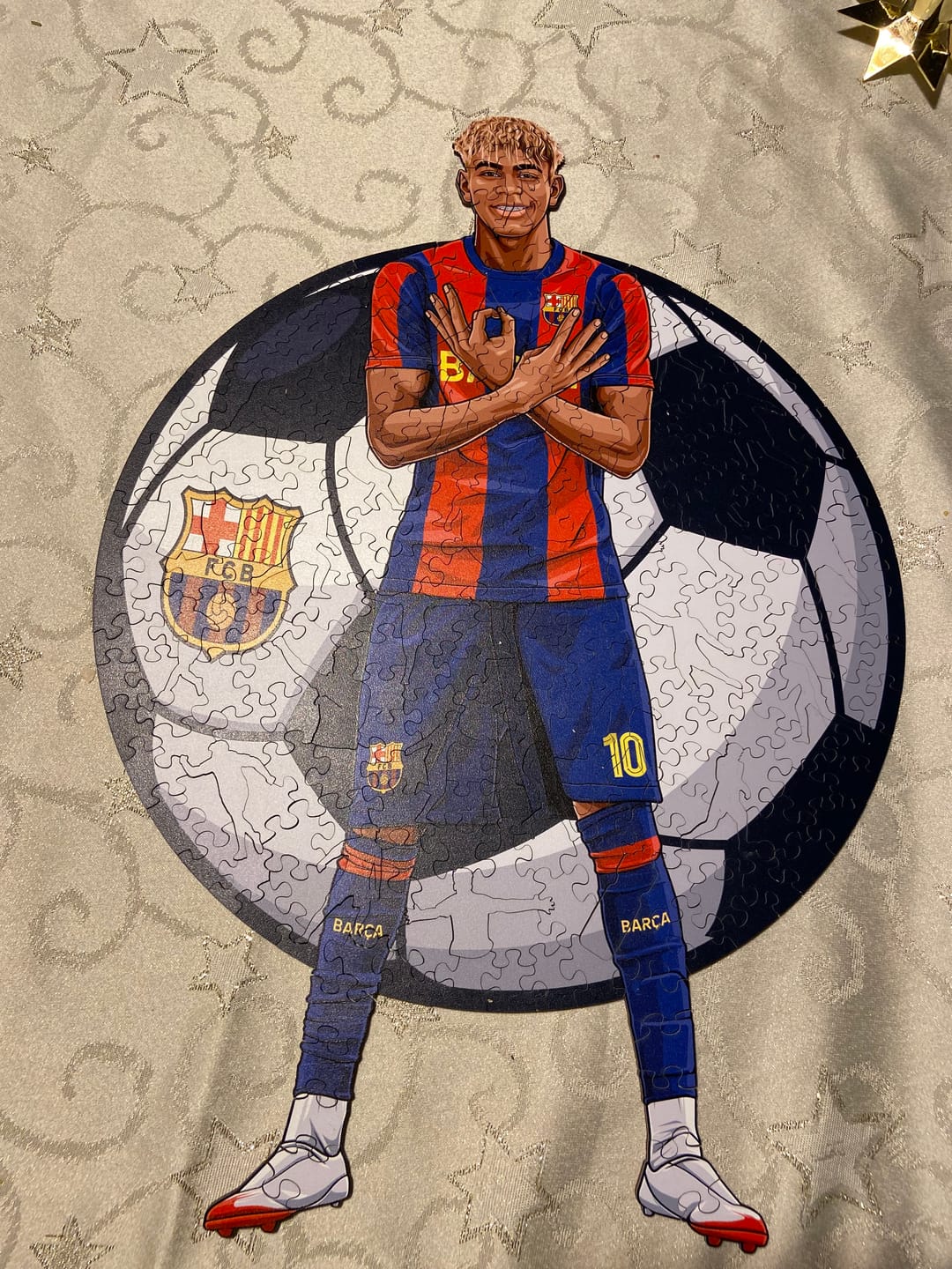 Customer photo review of Lamine Yamal - Wooden Puzzle