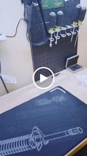 Customer video review of 717 Supply AR15-M16 Desk Pad