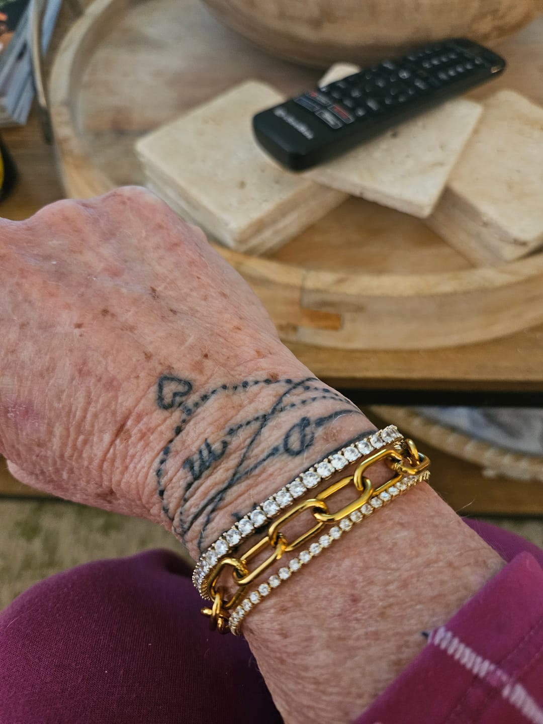 Customer photo review of Tulum Chunky Paperclip Bracelet (Bundle)
