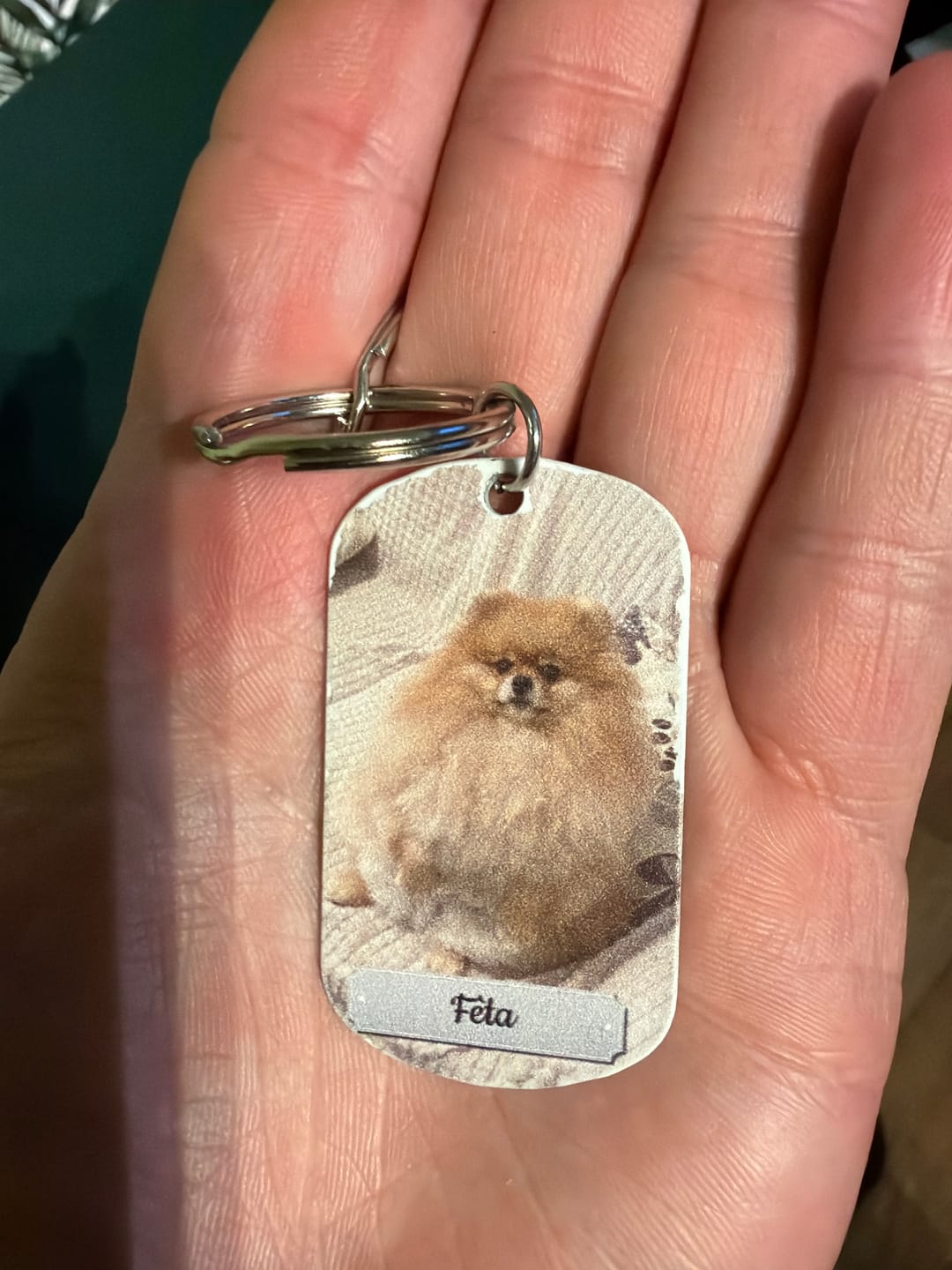 Customer photo review of Photo double face - Porte-clés Dog Tag personnalisé